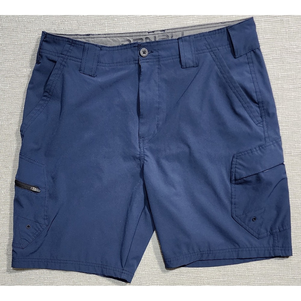 Denali Mens Hybrid Cargo‎ Shorts Blue Size 36 Stretch Quick Dry Hiking Fishing